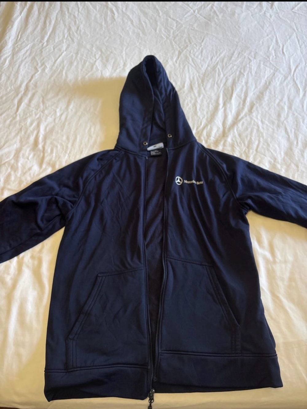 Mercedes-Benz Men’s Navy Zip-Up Hoodie Jacket